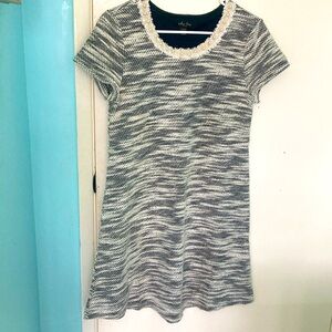 Melissa Paige black and ivory dress with pearls